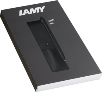 LAMY Set cadeau LAMY swift black, avec étui en cuir