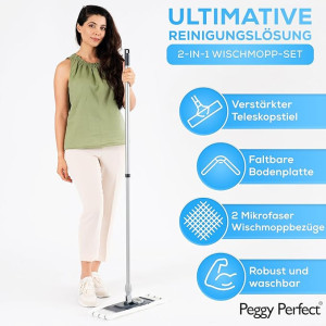 Peggy Perfect Kit serpillière, avec manche télescopique