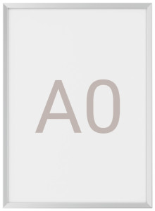 MAUL Plakatrahmen MAULsolid, DIN A0, 820 x 1.170 mm, silber