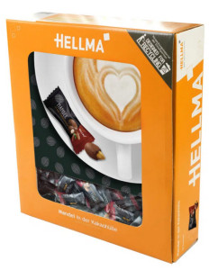 HELLMA Amandes enrobées de cacao, dans un carton