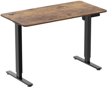 LogiLink Bureau assis-debout, (L)1.200 mm, noir/marron