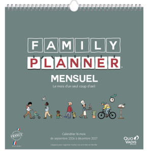QUO VADIS Calendrier FAMILY PLANNER MENSUEL, 2026/2027