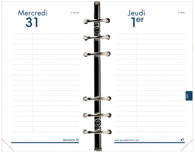 QUO VADIS Recharge Timer 17, 1 jour par page, 2026/2027