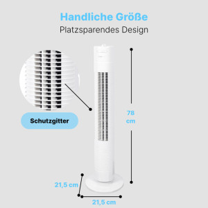 CLATRONIC Ventilateur colonne TVL 3770, blanc