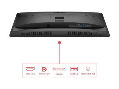 AOC : 27IN IPS QHD 350CD/ HDMI/DP/4USB/USB-B/HP/HAS