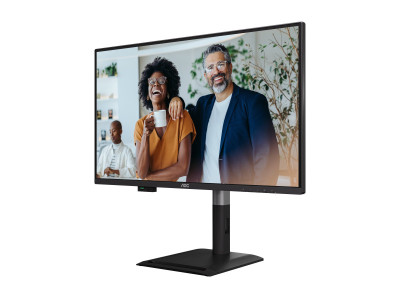 AOC : 27IN IPS QHD 350CD/HDMI/ DP/4USB/2USB-C/USB-C DOCK/HP/HAS