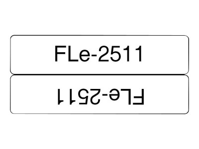 Brother : BLACK ON WHITE FLAG tape 72 PRE-CUT LABELS 21X45MM