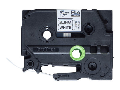 Brother : BLACK ON WHITE FLAG tape 72 PRE-CUT LABELS 21X45MM