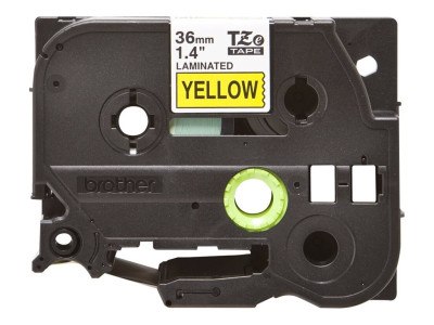 Brother : TZE-661 LAMINATED tape 36MM 8M NOIR/JAUNE