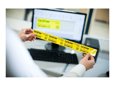 Brother : TZE-661 LAMINATED tape 36MM 8M NOIR/JAUNE