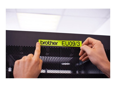 Brother : TZE-C51 LAMINATED tape 24MM 5M NOIR/JAUNE FLUO