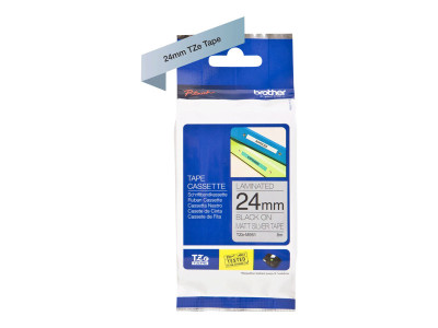 Brother : TZE-M951 LAMINATED tape 24MM 8M NOIR/ARGENT MAT