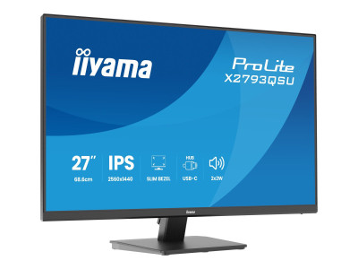 Iiyama : 27IN IPS QHD 350CD/ HDMI/DP/2USB/HP