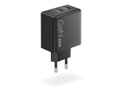 Lenovo : LENOVO DUAL USB-C CHARGER 65W GAN BLACK - EU