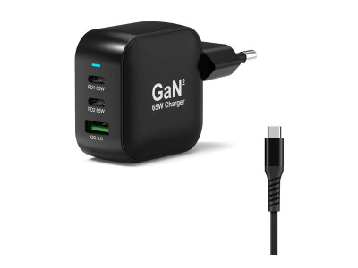 Port Design : WALL CHARGER TYPE C PD 100W GAN + CTOC cable 2 M - EU