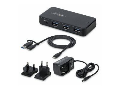 Startech : HUB USB-C et USB-A 4 PORTS 5 GBPS AUTO-ALIMENT MAC avec IN