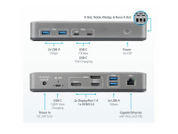 Startech : USB-C DOCKING STATION - TRIPLE-MONITOR DP/HDMI 4K60