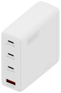 DIGITUS Chargeur secteur USB GaN, 3x USB-C / 1x USB-A, 140 W