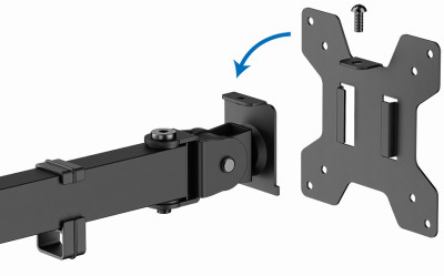 LogiLink Monitorhalterung, Armlänge: 202 mm, schwarz