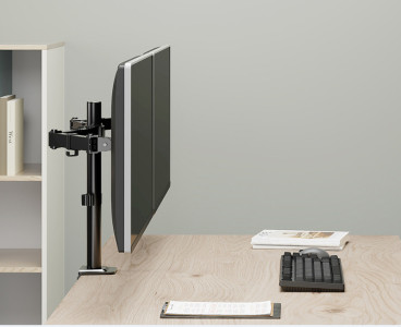 LogiLink Doppel-Monitorhalterung, Armlänge: 376 mm, schwarz