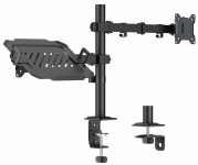 LogiLink Monitorhalterung mit Notebookhalterung, schwarz LogiLink Monitorhalterung mit Notebookhalterung, schwarz