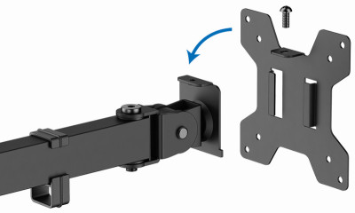 LogiLink Monitorhalterung mit Notebookhalterung, schwarz
