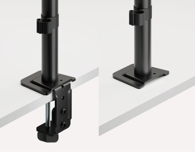 LogiLink Monitorhalterung mit Notebookhalterung, schwarz