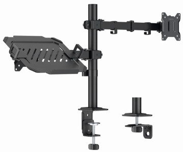 LogiLink Monitorhalterung mit Notebookhalterung, schwarz