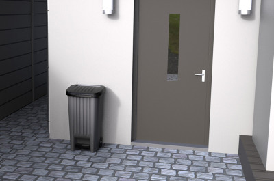 Restposten: EDA Abfalltonne, 100 Liter, Kunststoff,