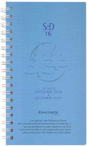 EXACOMPTA Agenda de poche SAD 16S, 2026/2027, 16 mois