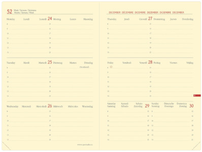 QUO VADIS Agenda Horizontal 24 SD Prestige, 2026/2027, bleu