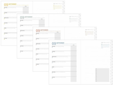 QUO VADIS Agenda PLAN NOTE 1521, 2026/2027, vert pastel