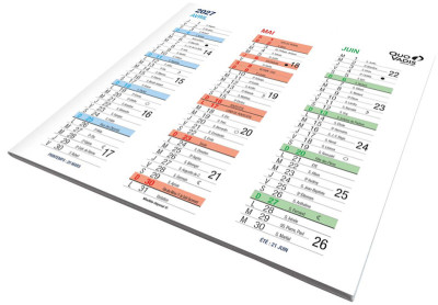 QUO VADIS Calendrier ORIGAMI, 360 x 180 mm, 2026/2027