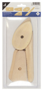 kangaro Ton-Spachtel-Set, aus Holz, 5-teilig