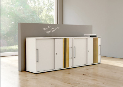 kerkmann Sideboard Oxford, 2 OH, 2 Schiebetüren, weiß
