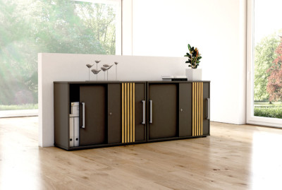 kerkmann Sideboard Oxford, 2 OH, 2 Schiebetüren, anthrazit
