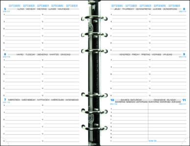 EXACOMPTA Recharge Exatime 17, 2026/2027, 1 semaine/2 pages