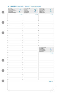 EXACOMPTA Recharge Exatime 17, 2026/2027, 1 semaine/2 pages