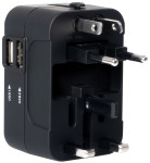 pavo Universal-Reisestecker (US/AU/EU/UK), schwarz pavo Universal-Reisestecker (US/AU/EU/UK), schwarz
