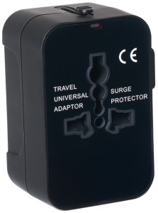 pavo Universal-Reisestecker (US/AU/EU/UK), schwarz