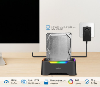 LogiLink USB 3.2 Festplatten Docking Station, 2.5