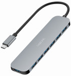 LogiLink USB 3.2 Gen1 Hub, 7-Port, Aluminiumgehäuse LogiLink USB 3.2 Gen1 Hub, 7-Port, Aluminiumgehäuse