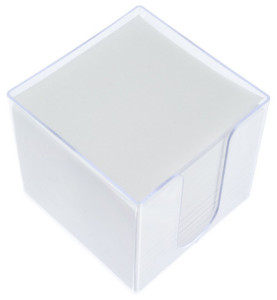 kangaro Zettelbox, transparent, bestückt, 700 Blatt weiß