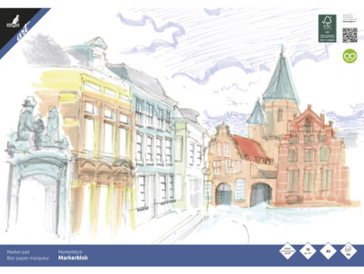 kangaro Künstlerblock / Markerblock, DIN A3, 50 Blatt
