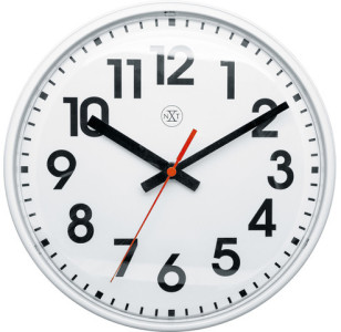 NEXTIME Horloge murale à quartz NXT, diamètre: 260 mm, blanc