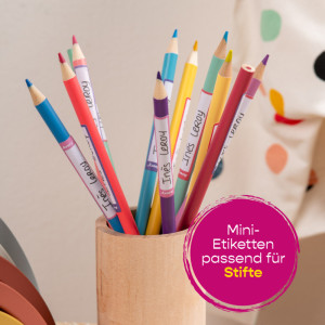 AVERY Étiquette pour stylo, papier, 10 x 50 mm, cadre rose
