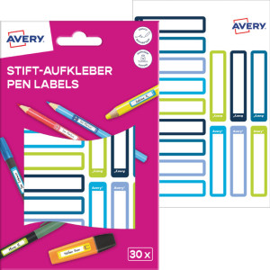 AVERY Étiquette pour stylo, papier, 10 x 50 mm, cadre rose