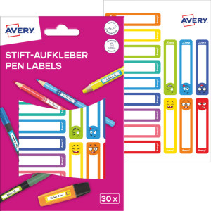 AVERY Étiquette pour stylo, papier, 10 x 50 mm, cadre rose