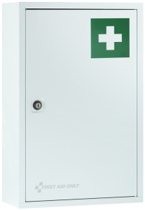 FIRST AID ONLY Erste-Hilfe-Schrank, Inhalt DIN 13157, weiß