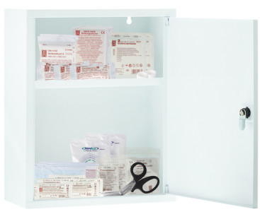 FIRST AID ONLY Erste-Hilfe-Schrank, Inhalt DIN 13169, weiß